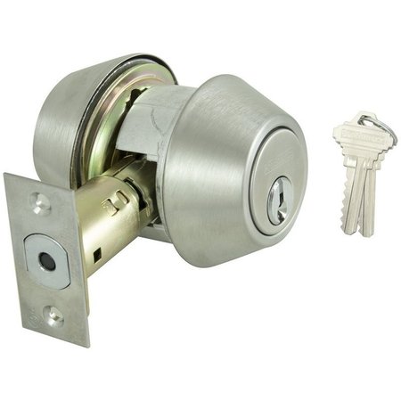 PROSOURCE Deadbolt Dbl Cyl Grade 2 Satin D762V-PS